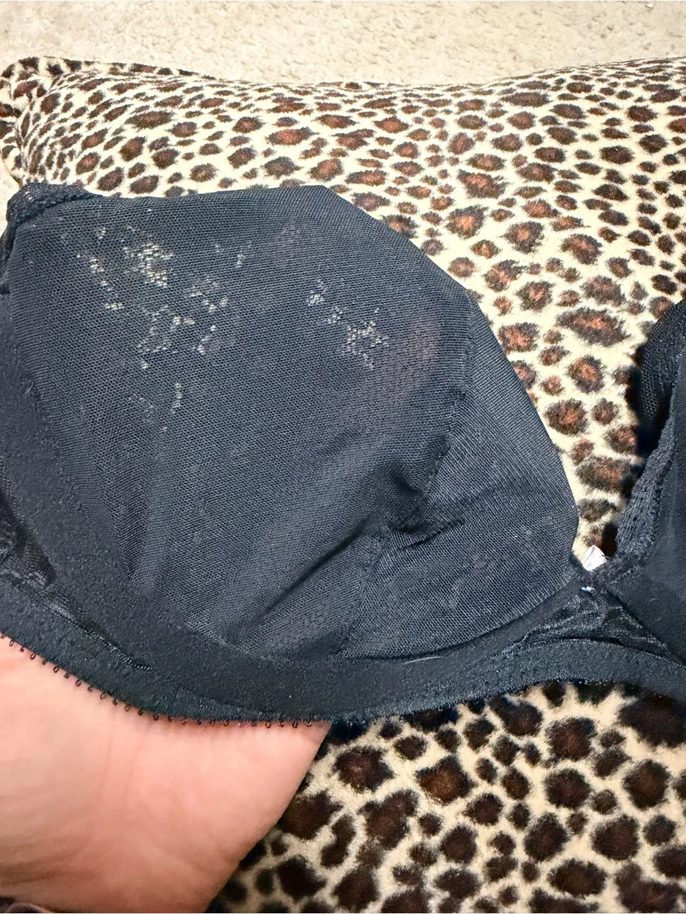 NWT Victoria Secret Black Lace Unlined Bra with Pink Trim